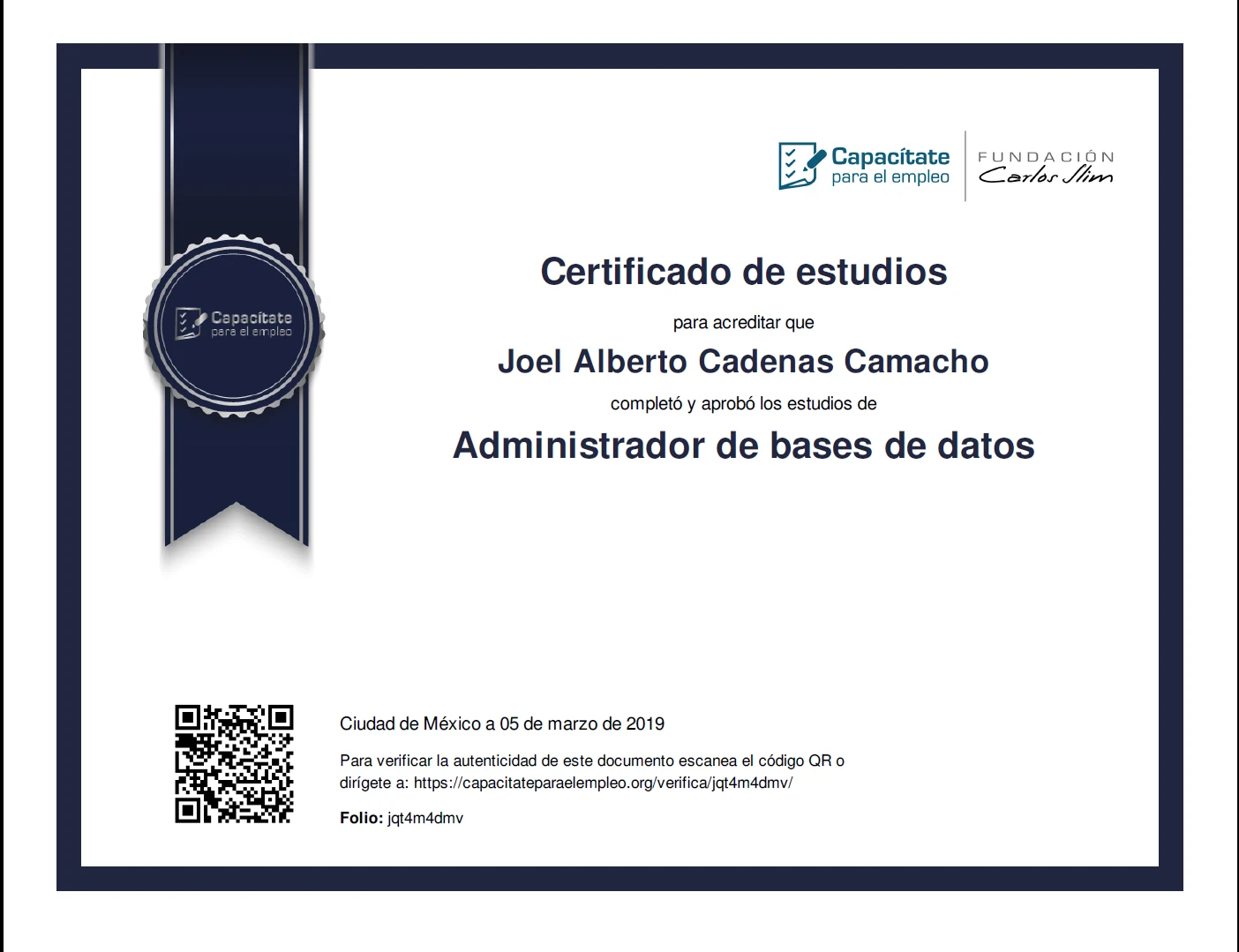 Administrador de bases de datos